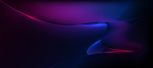 Abstract neon technology background, Futuristic digital blue and pink lines background for presentation business or tech event poster EPS 10