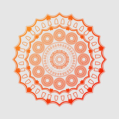 A minimal yet beautifully detailed mandala featuring light pink and soft orange tones. Suitable for branding, stationery, meditation visuals, and decorative print media.