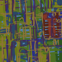 Abstract image for printing. Picture for modern interiors. The picture is painted by hand on a tablet.