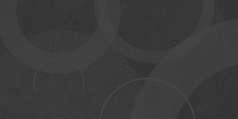 Black abstract background with black circle rings in faded distressed vintage grunge texture design. old geometric pattern paper in modern art design . Simple and elegant abstract design.