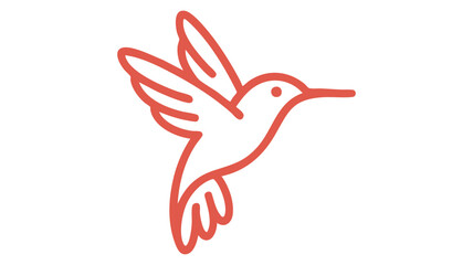 Obraz premium Hummingbird outline flight icon