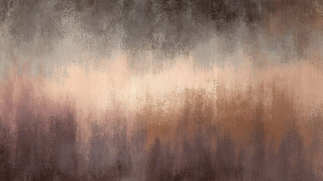 An abstract landscape art piece with shades of brown and gray, capturing a moody, evocative scene. The texture suggests the technique with paint and brush