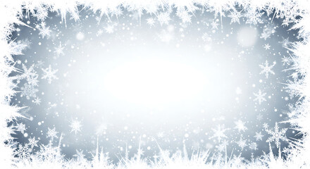 Blue abstract Christmas winter background with falling snowflakes