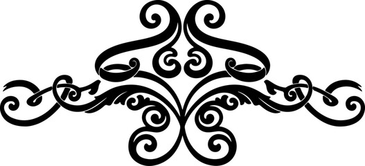 Elegant Ornamental Scroll Design A Decorative Element for Various Creative Projects