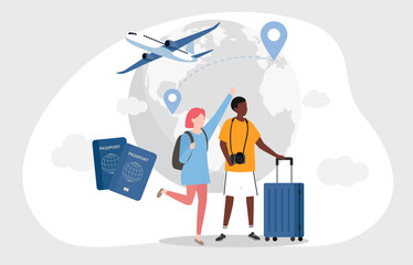 Global travel, diverse cultures, and the excitement of exploring new destinations together.