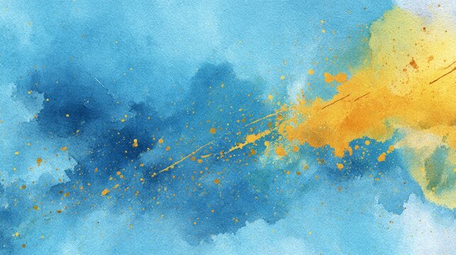 Abstract blue watercolor texture art pattern for grunge wallpaper design backdrop