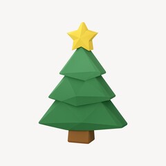 Fototapeta premium Geometric Christmas tree illustration.