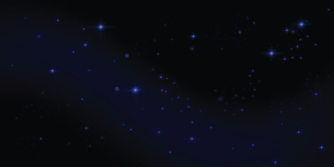 Obraz premium Glowing light effect with many glitter particles isolated on transparent background. Vector star cloud with dust.
