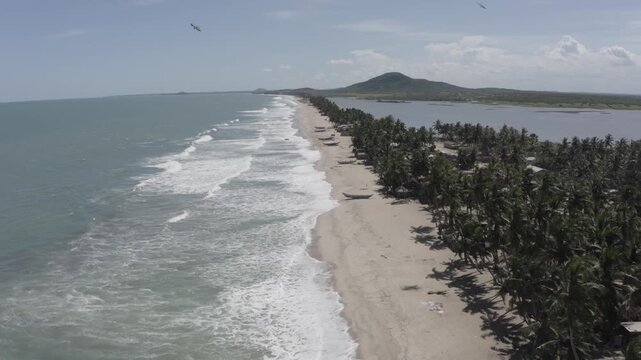 waves on the beach in cape coast d-log
