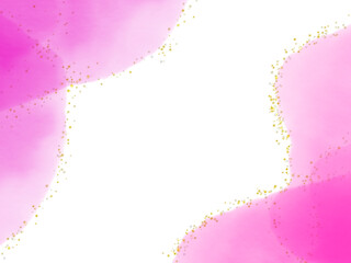 Soft pink watercolor splashes on transparent background