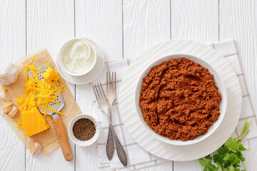 slow cooked spicy beef ragu, cincinnati chili