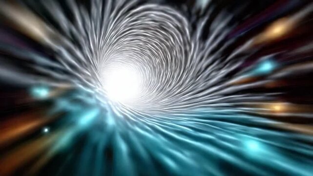 Cosmic Journey: A captivating image plunges into a luminous, otherworldly vortex, suggesting a thrilling voyage through space, time and beyond.