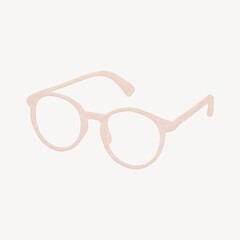 Fototapeta premium Minimalist vintage eyeglasses illustration.