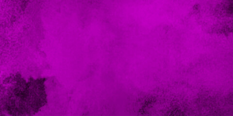 Hand-drawn bright pink gradient abstract watercolor splashed on the paper. black background with purple gradient smoke .