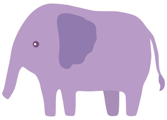 シンプルなぞうのイラスト ベクター素材