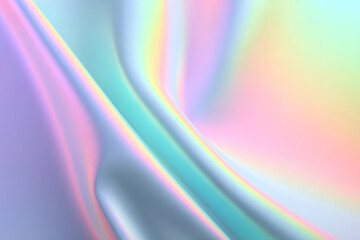 Fototapeta premium minimal soft holographic gradient in pastel tones with smooth modern background and rainbow glow
