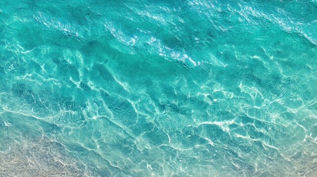 Crystal Clear Waters with Gentle Waves and Sandy Seafloor Perfect for Relaxation and Vacation Vibes in Tropical Destinations