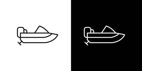 Single Icon of Boat illustration Versatile designs for navigation, marine, and leisure activities, perfect for various projects