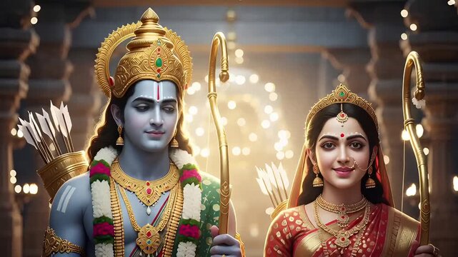 Cinematic 8K Realistic Depiction of Ram and Sita During Vanvas