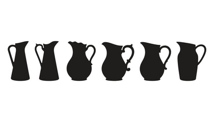 Pitcher silhouette vector art graphic image design elements