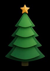 Obraz premium Minimalist festive tree design