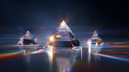 prism sparkle with rainbow light, glowing crystal and diamond reflection, shiny flare, iridescent glow, colorful beam and optical refraction, bright neon flash with glamour sparkle overlay