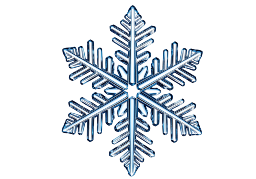 Mesmerizing Snowflake on White A Stunning Detailed Close-Up of Winter's Unique Crystal Formation, Sparkling with Festive Charm and Delicate Beauty