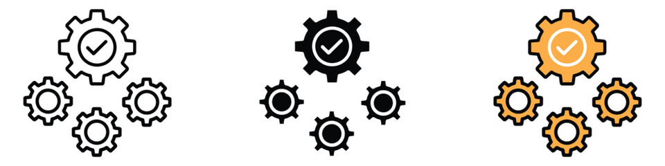 Process Chain icon vector. seamless processes and optimal performance symbol. vector illustration.