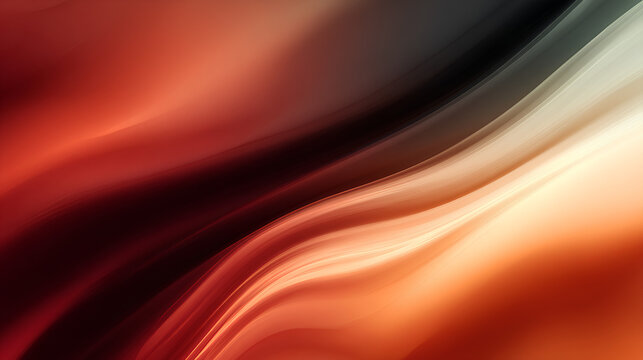 Red Terracotta orange black white abstract background. Blurred gradient smooth blend. Soft glow light effect. Minimal design. Modern digital art. Vivid ombre flow. Dreamy texture. Noise haze blur. - Powered by Adobe