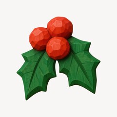 Obraz premium Festive holly with red berries