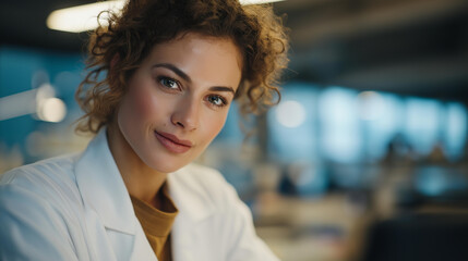 Researcher predicting gene mutations using AI-driven protein modeling, emotion of discovery visible, symbolizing computational biology, deep learning, and genetic innovation. cinematic color