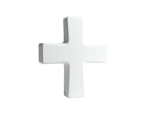 Obraz premium Isolated, white, simple plus sign against black background