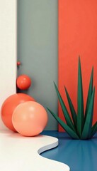 Clean lines, geometric shapes, neutral palette, website, elegant, white