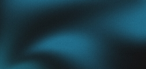Dark black grainy backdrop illuminated by soft blue gradient glow forming abstract flowing minimal modern poster design