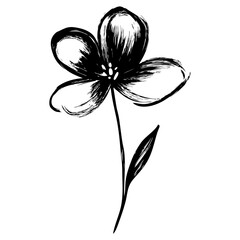 Hand Drawn Scribble Flower