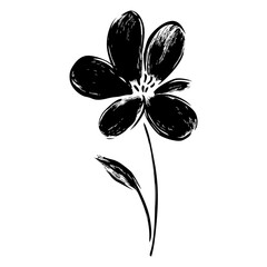 Hand Drawn Scribble Flower