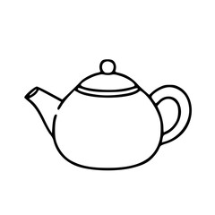 Fototapeta premium Minimalist Traditional Asian Ceramic Teapot Icon