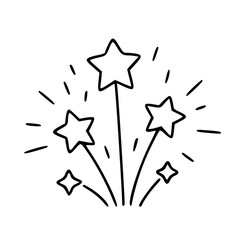 Obraz premium Minimalist Sparkling Festival Firework Star Burst