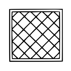 Traditional chinese lattice window pattern illustration