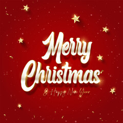  Merry Christmas decoration with christmas balls and bells with fir branches and Christmas lights background. Bright Christmas and New Year design holiday frame.