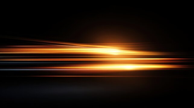 Abstract light streaks and glowing lines in dark background, dynamic motion and vibrant energy representation for creative design and modern art concepts