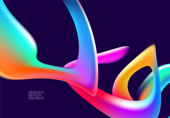 Abstract fluid background of wavy and liquid shpes. Colorful glass wallpaper.