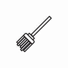broom mop icon sign vector