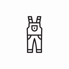 overalls pants icon sign vector