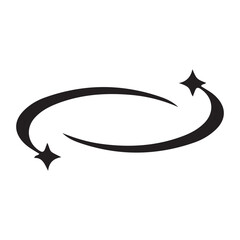 Swirling Star Trail Design with Black Lines