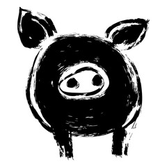 Pig Hand Drawn Scribble
