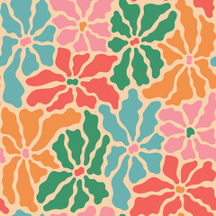 Abstract flowers, leaves minimal posters set. Organic doodle shapes in trendy naive retro style. Contemporary botanical blue color vector backgrounds