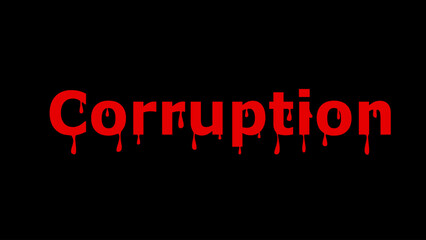 Fototapeta premium corruption on blood, war profiteering cases, 