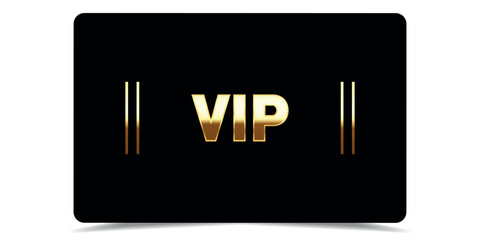 Vip gold card. Luxury texture template design. Golden VIP ticket on black background for invitation, club, award, casino, certificate. Exclusive premium card.  Vector illustration.