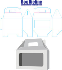 Packaging box dyeline design with template 